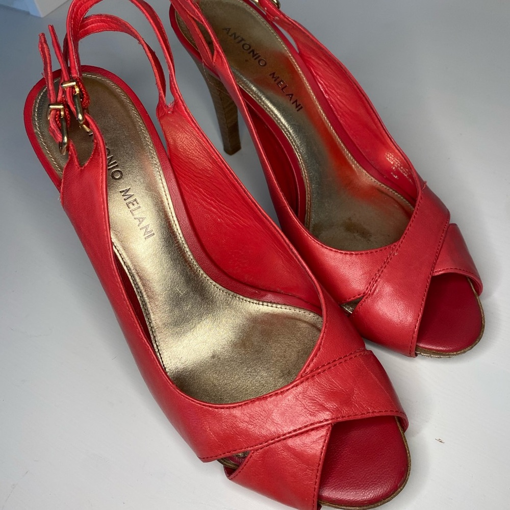 Red Open Toe Heels